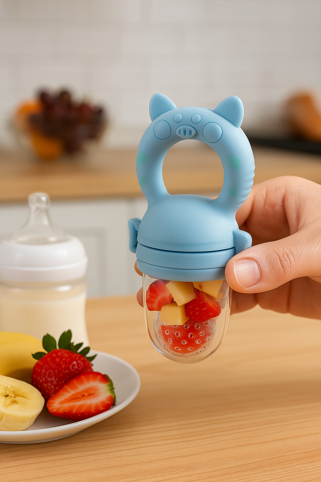 Par de Chupones de Frutas Para Bebes