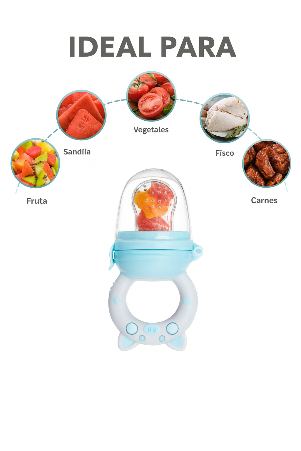 Par de Chupones de Frutas Para Bebes